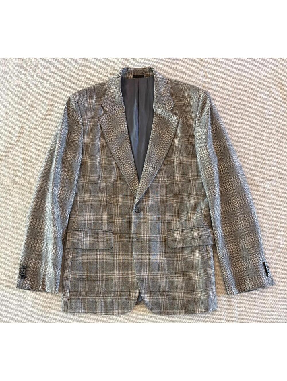 Alexander McQueen Wool Glen Plaid Blazer US 40 Surgeon Cuffs